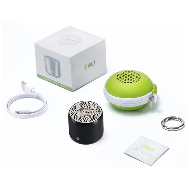 EWA-minialtavoz Bluetooth A106 Pro con radiador de graves personalizado, IPX7 resistente al agua, altavoces superportátiles, caja de viaje empaquetada 6