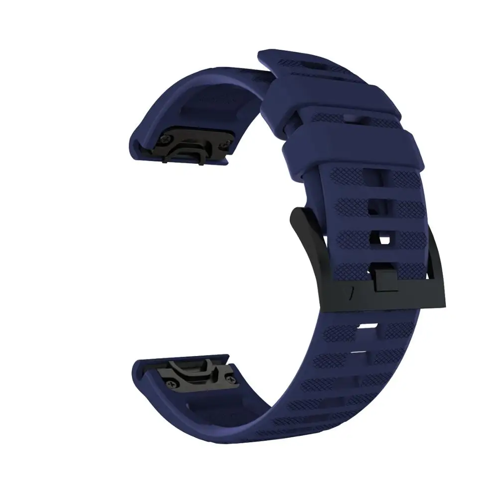 22 мм ремешок для часов Garmin Fenix 6& 6 Pro/5 Plus/Forerunner 945 935 S60 быстросъемный спортивный силиконовый ремешок для часов браслет - Цвет ремешка: Midnight blue