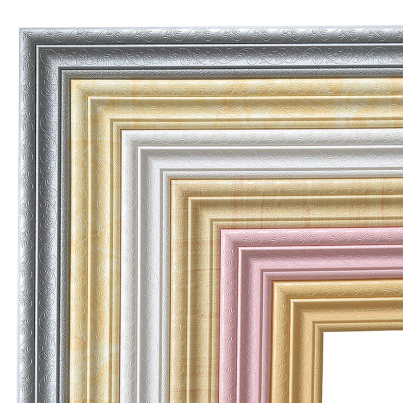 

Self-adhesive Foam Baseboard Wall Sticker 3D Embossed Waistline Floor Corner Line Skirting Board Waterproof Stickers Wallpaper