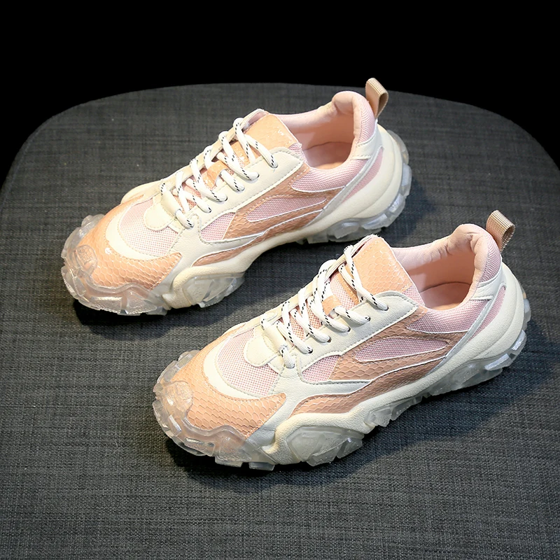 blue platform trainers