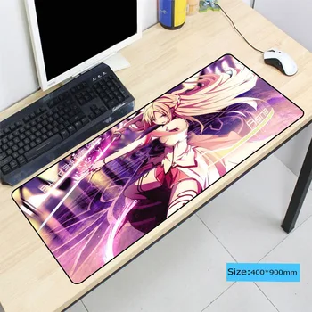 

900X400X3MM Japan Anime Large Lock Edge Mouse pad Gamer gaming Rubber Mousepad keyboard mat for Sword Art Online