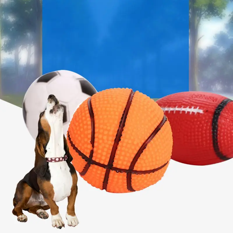 

PVC Squeak Toy for Dog Chew Squeaky Ball Dog Toys Tooth Bite-resistant Pet Tooth Grinding and Trainin Toy Supplies
