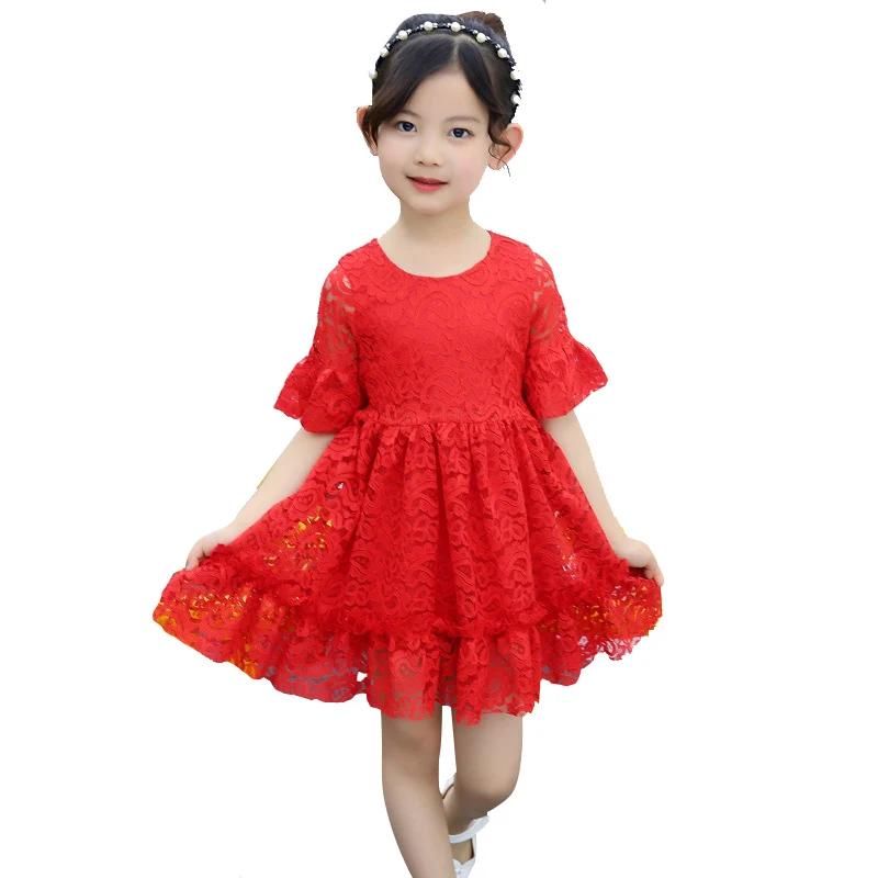 

Summer Girl Clothes Kids Dresses For Girls Lace Flower Dress Baby Girl Party Wedding Dress Children Girl Princess Dress