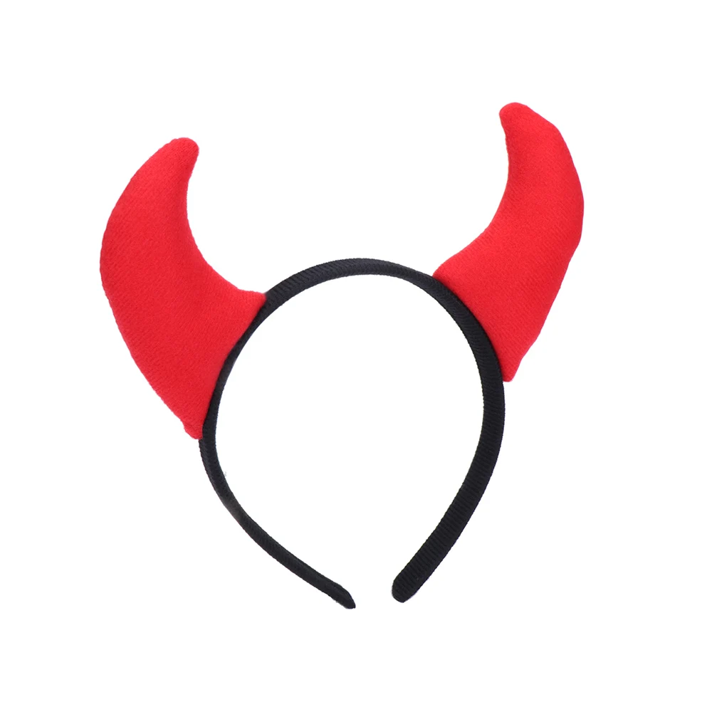 black red Хэллоуин Косплей головные уборы животное черный Дьявол Рог повязка на голову для детей и взрослых повязка на голову вечерние аксессуары для волос - Цвет: black red