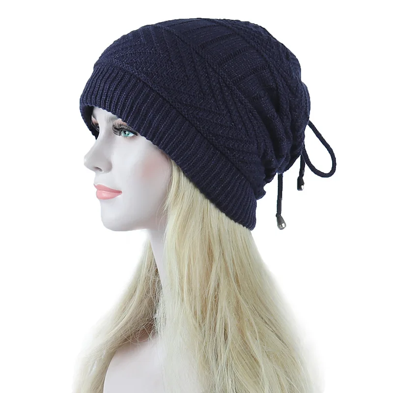 Осенне-зимняя шерстяная шапка, уличная, бархатная вязаная теплая зимняя шапка, многофункциональная шапка, шарф, толстая теплая шапка, шапка для девочек