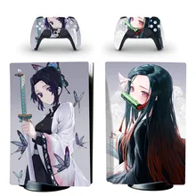 

Demon Slayer Style PS5 Disc Edition Skin Sticker for Playstation 5 Console & 2 Controllers Decal Vinyl Protective Skins Style 1