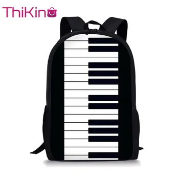 

Thikin Piano Music Pattern Students School Bag for Girls Teenagers Backpack Travel Package Shopping Shoulder Bag Women Mochila