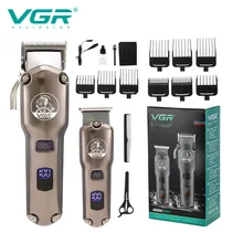 

VGR New High-power Gradual Fader Hair Salon Two-piece Hair Clipper LCD Digital Display Hair Clipper V-675