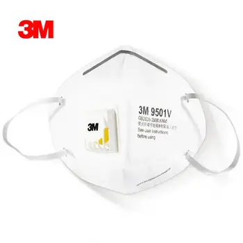

3M Masks 9501V 1/5/10Pcs PM2.5 Ear band Particulate Respirator Dust Mask with Cool Flow Valve Breathable Mask