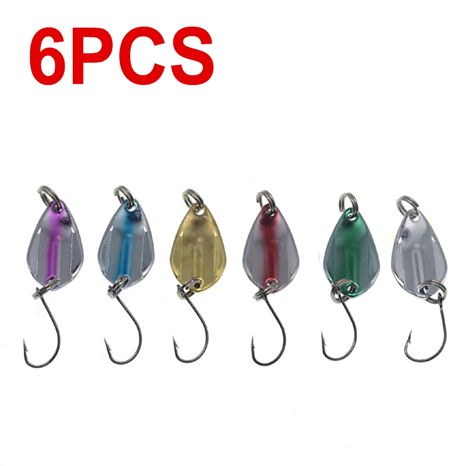 6pcs 3g 26mm Spinner Spoon Sequins Lure Metal Bait Fishing Lure Single Hook  Artificial Hard Bait Bass Pike Winter Ice Fishing - Fishing Lures -  AliExpress