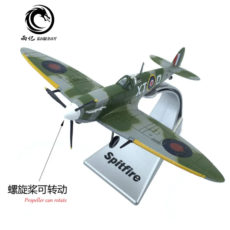 1/72 масштаб Второй мировой войны королевская воздушная сила супермарин Spitfire боец литой металлический самолет модель игрушка для подарка, дети, коллекция - Цвет: Spitfire Fighter