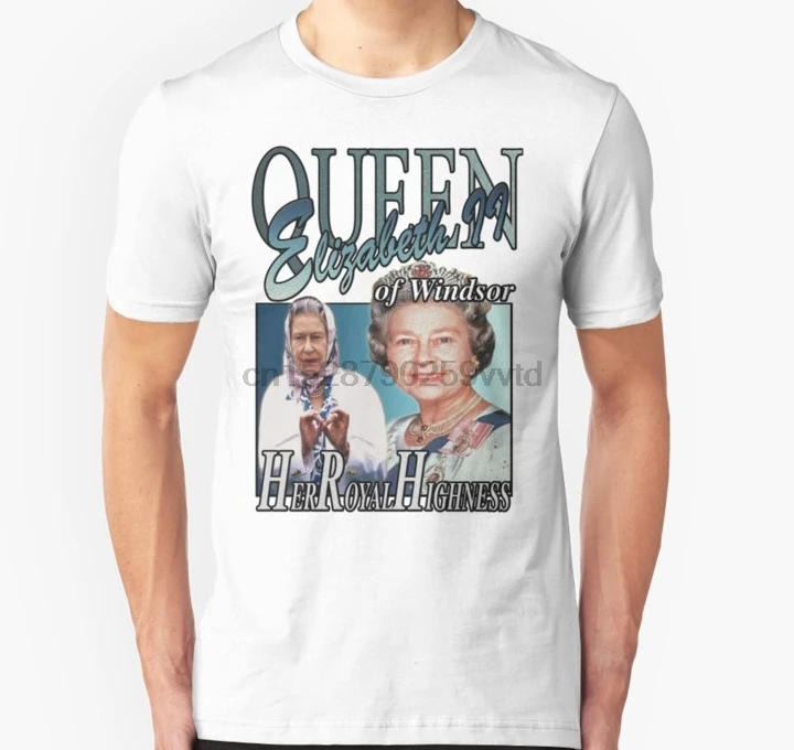 Men tshirt HRH QUEEN ELIZABETH II VINTAGE T SHIRT Shirt women T-Shirt tees top | Мужская одежда