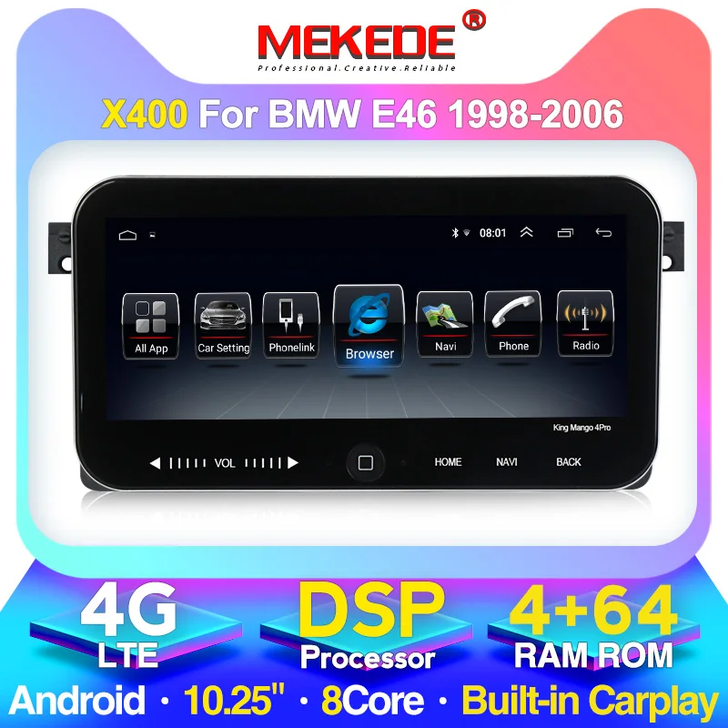 10 25 'Ɗ + 64G Android автомобильный gps навигация dvd плеер для BMW E46 M3 Rover 75 Coupe 318/320/325/330/335