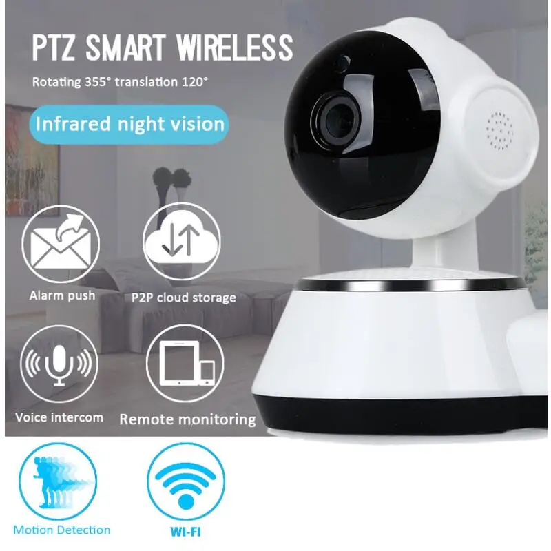

HD 720P Mini IP Camera Wifi Camera Wireless P2P Security Surveillance Camera Night Vision IR Monitor Support 64G