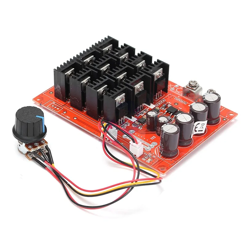 10-50V 60A 3000 Вт DC мотор Скорость Управление модуль PWM HHO RC Управление; с чехол для детей возрастом от 12V 24V 48V 3000W Удлинитель силовой выключатель