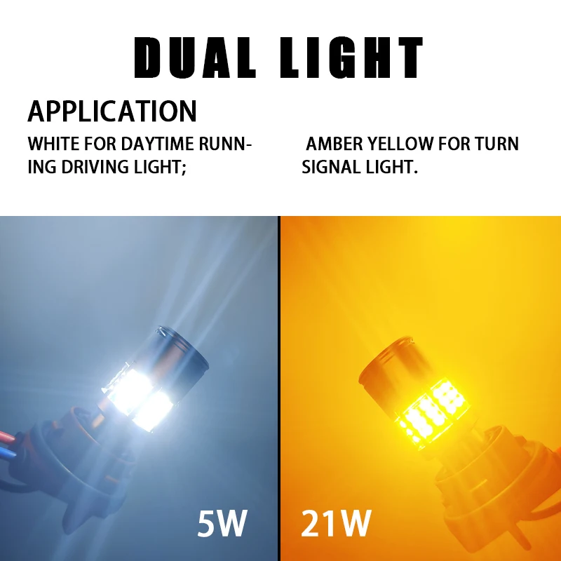 12V 1157 P21-5W LED ڵ  Ʈ  ȸ ȣ   ÷ Canbus No Error LED DRL 7443 W21-5W 3157 Led 