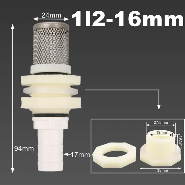 1Pc 8/10/12/16 Mm -Es Víztartály Csatlakozó Szűrővel Akvárium Haltartály -Adapter Kert Öntözővízszűrő - Image 6