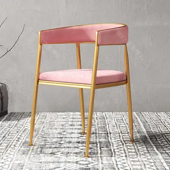 

Nordic Light Luxury Dining Chair Simple Theme Restaurant Chair Industrial Style Restaurant Drink Milk Tea Shop Chair Ins