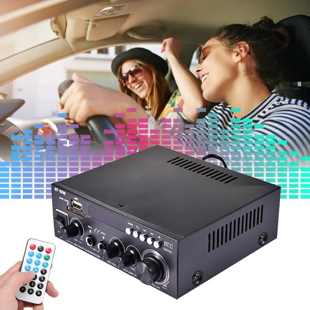 600 Вт Автомобильные домашние усилители аудио Bluetooth усилитель сабвуфер усилитель домашний кинотеатр звук