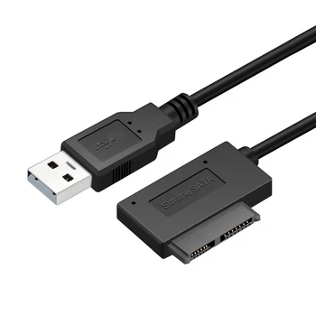 

USB 2.0 SATA Cable Sata to USB Adapter 6+7P SATA to USB2.0 easy drive line transfer box Cable Notebook optical drive line