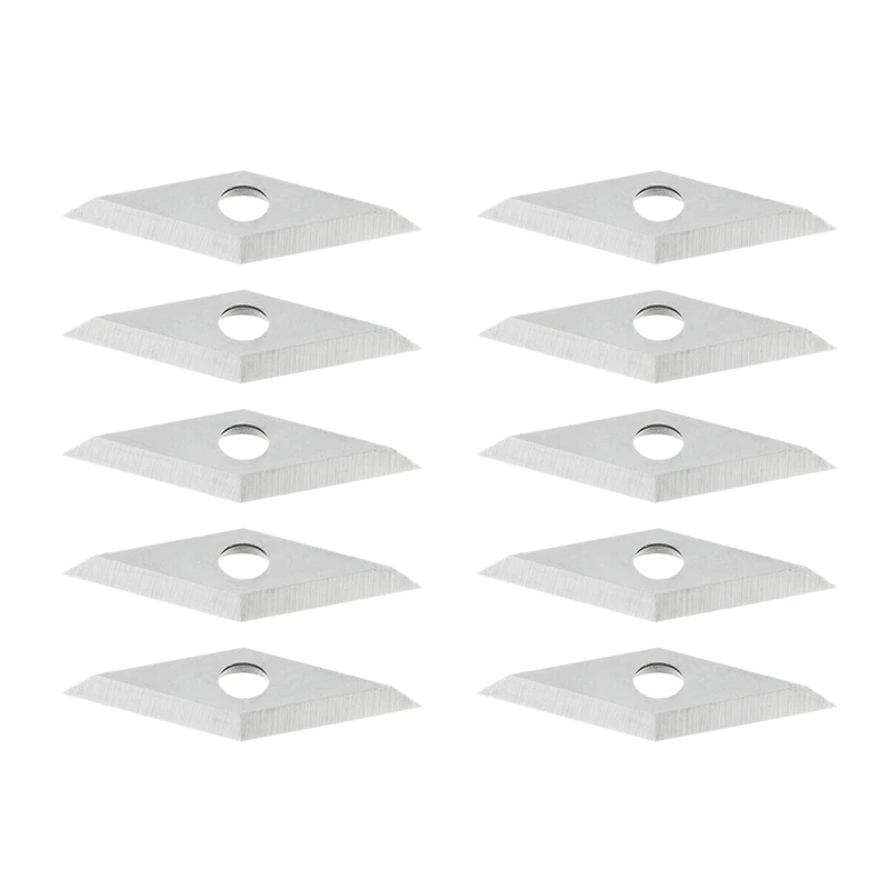 

10Pcs Diamond Shape Wood Turning Carbide Tipinserts 10x28mm Lathe Chisel
