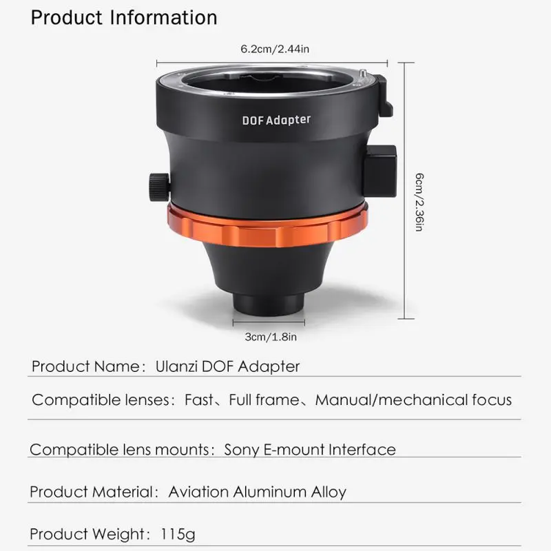 Адаптер для объектива из алюминиевого сплава E Mount Full Frame camera Lens Adapter для смартфонов SLR/DSLR& camera Lens Adapter