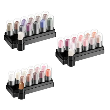 

DNM Lying Silkworm Eyeshadow Pencil Box Set Metallic Shadow Eye Makeup Cosmetics Easy To Wear Eye Shadow Stick 12Pcs Kit TSLM2
