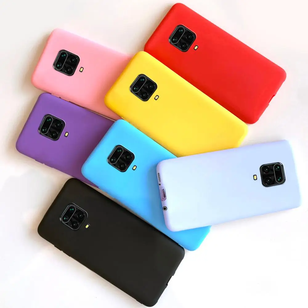 Funda Para Xiaomi Redmi Note 9S 9 S Note9 Pro De Silicona De Color Liso  Simple Fundas Para 9 Max Teléfono