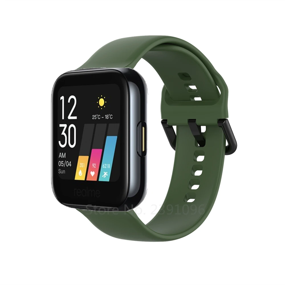 Realme 스마트 시계 스트랩 용 FIFATA 스포츠 실리콘 손목 밴드, 아너 ES, Garmin Venu SQ 스트랩용 20mm 시계 밴드 팔찌