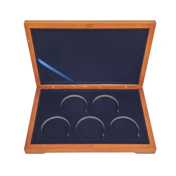 

Display Universal Container Gift Capsule Storage Organizer Home 52mm Money Wooden Case Collectible Durable Portable Coin Box