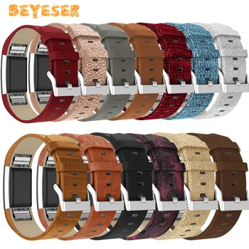 

New Solid color Genuine Leather Watch Strap For Fitbit Charge 2 Smart Watch Band Adjustable Bracelet Replacement WatchBand Goods