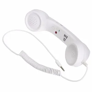 Image 3 - 3,5mm Jack Klassische Retro Telefon Hörer Mini Mic Lautsprecher Anruf Empfänger für Iphone Samsung Huawei