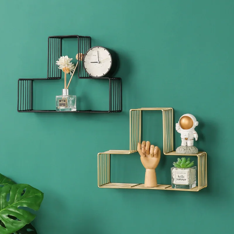 

Living Room Geometric Shelves Nordic Style Creative Wall Hanging Geometric Decorationfor Wall Decoration Living Room Bedroom