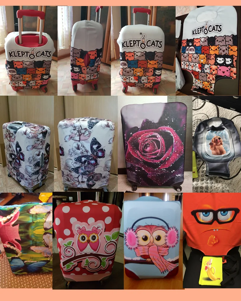 fashion car / airplane print luggage cover for travelling anti-dust suitcase protective covers baggage trolley case cover