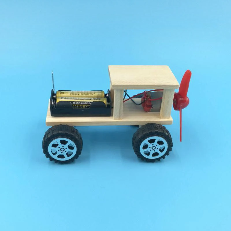 DIY электронные блоки игрушка ручной работы Taxiing деревянная модель автомобиля блоки игрушка малыш сборка электрические обучающие игрушки для детей
