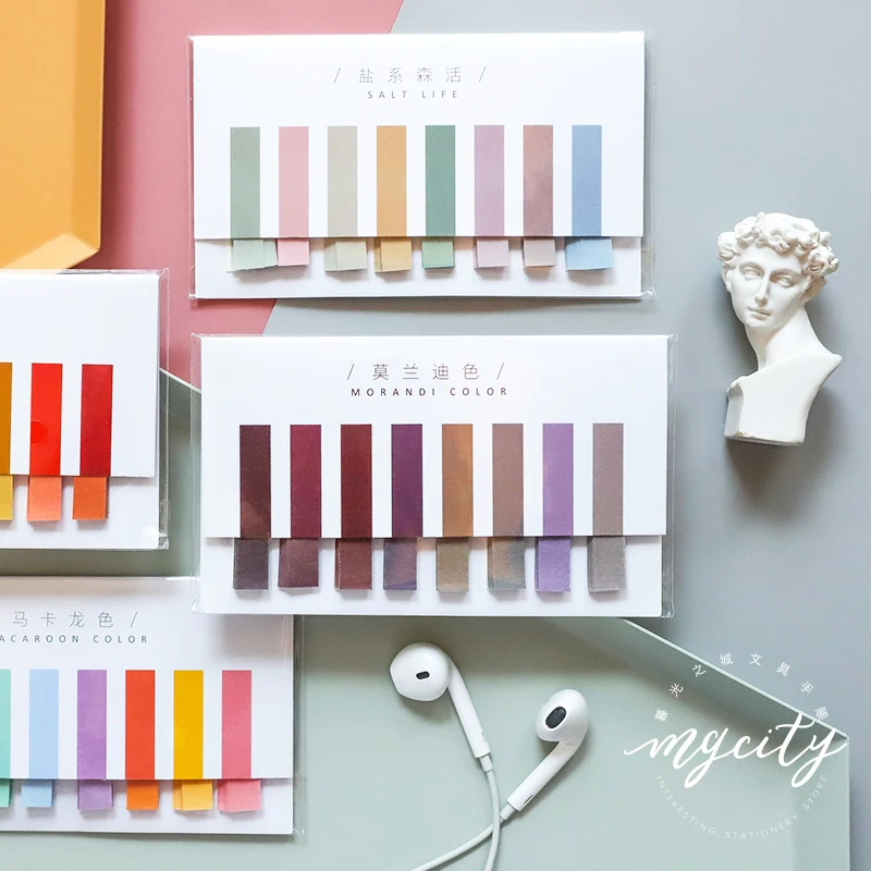 

Retro Gradient Color Index Tabs Flags Memo pad Sticky Note for Page Marker Stickers Office Accessory Stationery