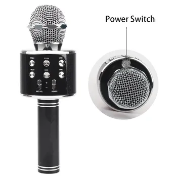 

Bluetooth Karaoke Microphone Wireless Microphone Professiona Speaker Handheld Microfone Player Singing Recorder Mic