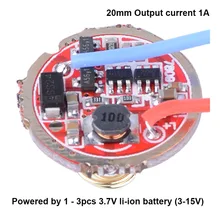 Lanterne lumineuse 20mm 3-15V 1A 1 mode 5 modes, circuit imprimé, pièces de bricolage pour Q5 R5 T6 U2 L2 XPL 18650 26650 lampe de poche LED