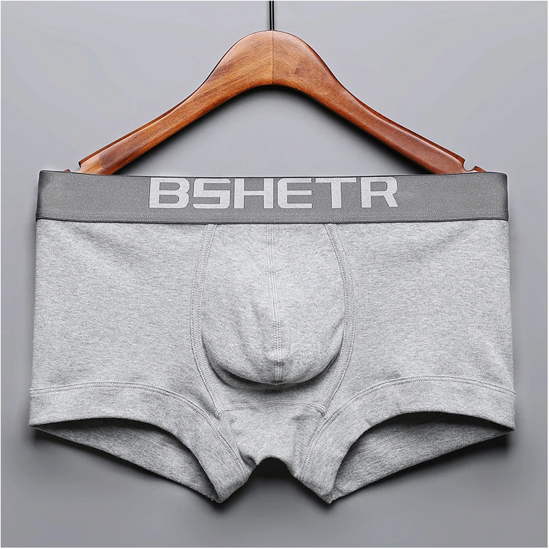 Новое поступление мужское нижнее белье боксеры BSHETR хлопчатобумажная нить мужские боксерские шорты мягкие удобные U сумка мужские трусики слип трусы