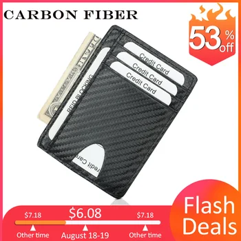 

DIENQI 2019 Minimalist Slim Leather Wallet For Men Women Thin Mini Small Wallet Male Female Coin Purse Money Bag Waller Walket