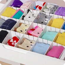 6Pcs Adjustable Wardrobe Drawer Divider Storage Clapboard For Home Ties Socks Bra Underwear lingerie Organizer Cabinet Divider