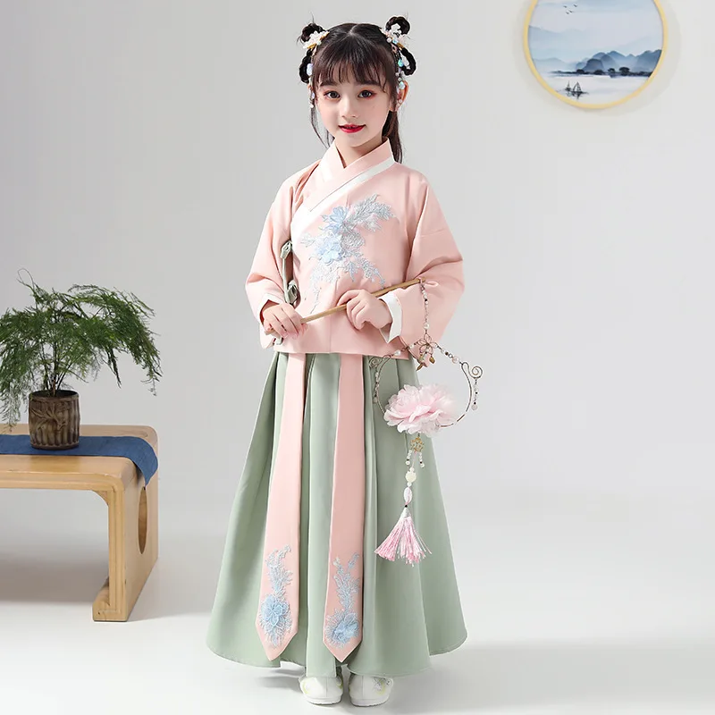 Chinese Girls Hanfu Dress Lovely Kids Photography Christmas Vintage Children Ancient Fairy Princess Photo Shoot Cosplay Gowns |
