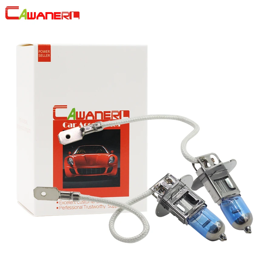 Cawanerl 2 X H3 100 Вт галогенная лампа 12V 4300K теплый белый высокой Мощность автомобильный