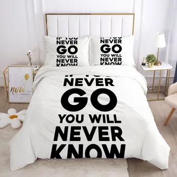 

3D Letter Design Duvet Cover Sets Bedding Sets Quilt Covers Pillow Cases 173*230 230*230 265*230 180*210 Custom White Bed Linens