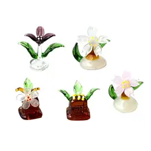 Fleurs de cerisier en verre faites à la main Pop Art, décoration de Table pendentif ornement de noël, décor à la maison, faveurs de Table, faveurs de fête