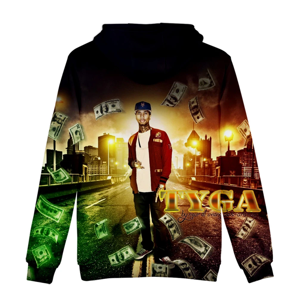 Tyga 3D толстовки с принтом женские/мужские толстовки с капюшоном и длинным рукавом Лидер продаж Популярные уличные толстовки на заказ