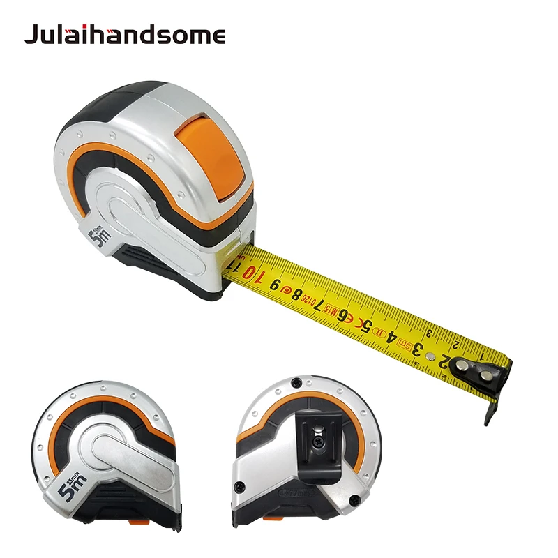 

Tape Measure 5m*25mm with Nylon Coating Self Lock Double Sided Graduation Metric Size Measuring Tape Anti-Shock and Non-Slip