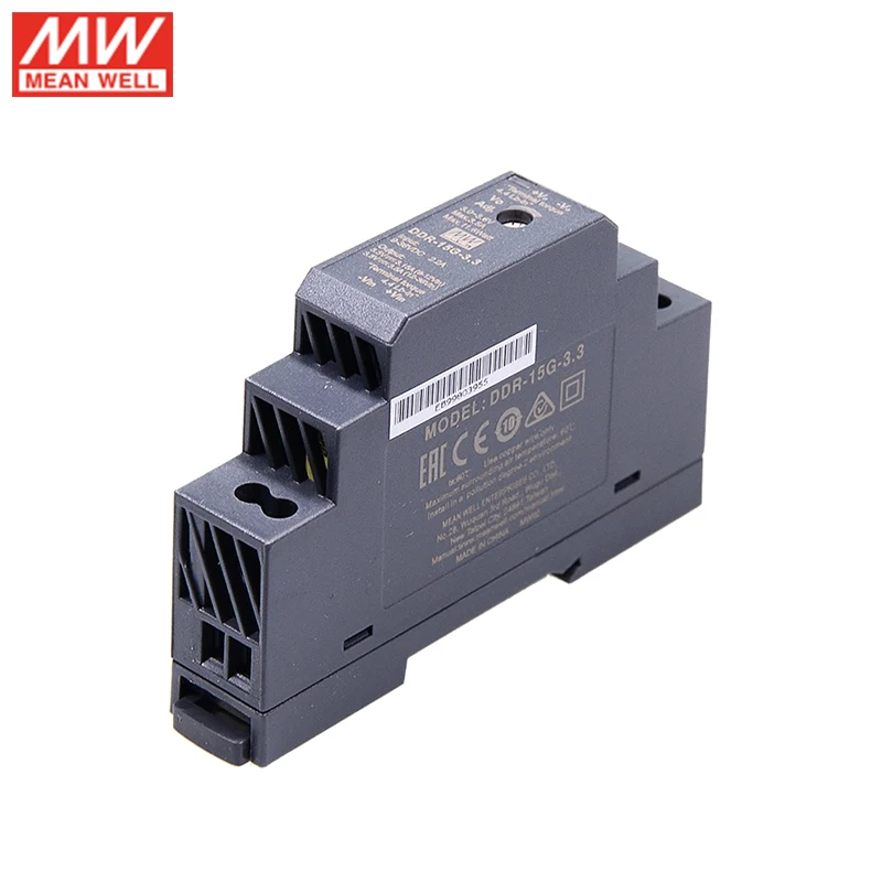 Mean Well DIN Rail DC DC Converter DDR 15G Input 9 36VDC (12 V/24Vdc