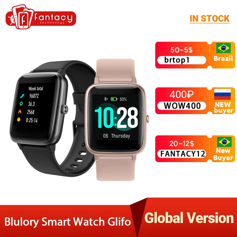 Global Version Blulory Smart Watch Glifo 5 Accurate Ultra low power
