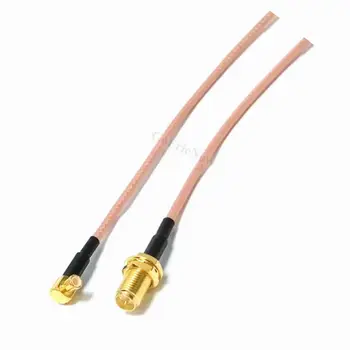 

10 pcs RF Coaxial 50ohm Right Angle/Straight MCX Male to RP-SMA Female RG316 Cable Connector(15cm)